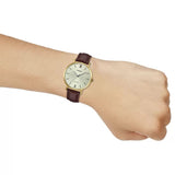 Casio General Brown Leather Strap Women Watch LTP-VT01GL-9BUDF-P