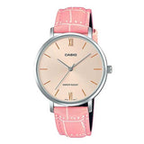 Casio General Pink Leather Women Watch LTP-VT01L-4BUDF-P