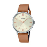 CASIO ANALOG LTP-VT01L-5BUDF-P BROWN LEATHER WOMEN WATCH