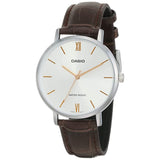 CASIO ENTICER LTP-VT01L-7B2UDF-P BROWN LEATHER WOMEN WATCH