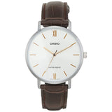 CASIO ENTICER LTP-VT01L-7B2UDF-P BROWN LEATHER WOMEN WATCH