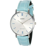 CASIO ENTICER LTP-VT01L-7B3UDF-P BLUE LEATHER WOMEN WATCH