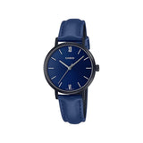 CASIO ENTICER LTP-VT02BL-2AUDF-P BLUE LEATHER WOMEN WATCH