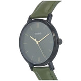 CASIO LTP-VT02BL-3AUDF-P GREEN LEATHER WOMEN WATCH