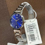 Casio General Blue Dial Silver Stainless Steel Strap Unisex Watch LTP-VT02D-2AUDF-P