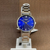Casio General Blue Dial Silver Stainless Steel Strap Unisex Watch LTP-VT02D-2AUDF-P