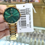 Casio General Green Dial Gold Stainless Steel Strap Unisex Watch LTP-VT02G-3AUDF-P