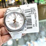 Casio General Silver Dial With White Resin Strap Women Watch LWA-300H-7EVDF-P