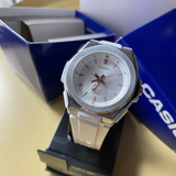 Casio General Silver Dial With White Resin Strap Women Watch LWA-300H-7EVDF-P