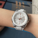 Casio General Silver Dial With White Resin Strap Women Watch LWA-300H-7EVDF-P