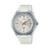 Casio General Silver Dial With White Resin Strap Women Watch LWA-300H-7EVDF-P