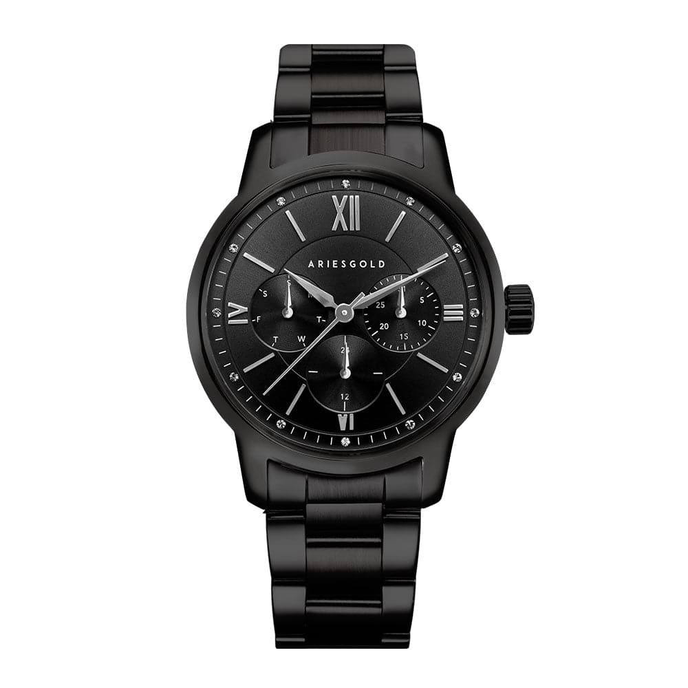 ARIES GOLD URBAN ETERNAL BLACK STAINLESS STEEL L 1028 BK-OUT WOMEN'S WATCH - H2 Hub Watches