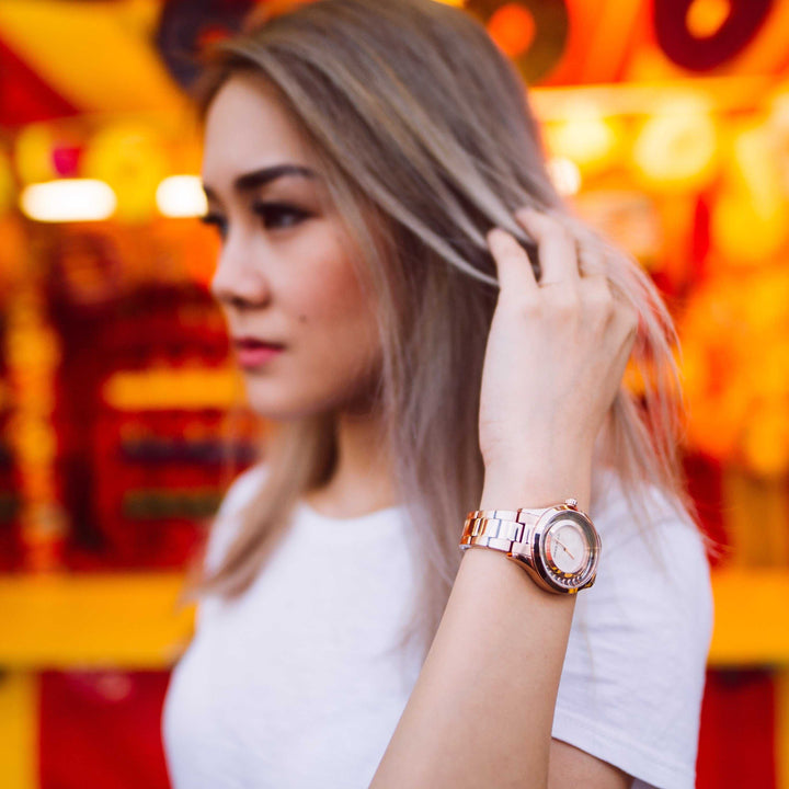 ARIES GOLD ENCHANT VERONA ROSE GOLD STAINLESS STEEL L 5021 RG-MB WOMEN'S WATCH - H2 Hub Watches