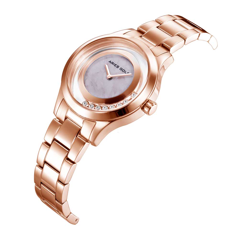 ARIES GOLD ENCHANT VERONA ROSE GOLD STAINLESS STEEL L 5021 RG-MB WOMEN'S WATCH - H2 Hub Watches