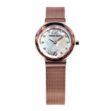 ARIES GOLD ENCHANT JEWEL ROSE GOLD STAINLESS STEEL L 5026 RD-MOP MESH STRAP WOMEN'S WATCH - H2 Hub Watches
