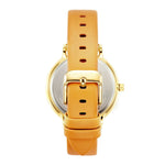 ARIES GOLD ENCHANT FLEUR GOLD STAINLESS STEEL L 5035A G-YFL MUSTARD YELLOW LEATHER STRAP WOMEN'S WATCH - H2 Hub Watches