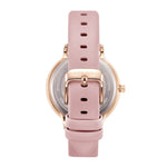 ARIES GOLD ENCHANT FLEUR ROSE GOLD STAINLESS STEEL L 5035A RG-PIFL PINK LEATHER STRAP WOMEN'S WATCH - H2 Hub Watches