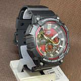 Casio General Chronograph Red Dial Black Resin Strap Men Watch MCW-200H-4AVDF-P