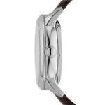 FOSSIL TOWNSMAN TWIST SILVER STAINLESS STEEL ME1163 BROWN LEATHER STRAP MEN'S WATCH - H2 Hub Watches