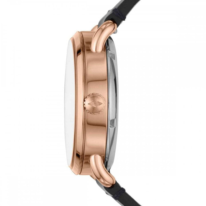 FOSSIL COMMUTER AUTOMATIC ROSE GOLD STAINLESS STEEL ME1168 BLACK LEATHER STRAP MEN'S WATCH - H2 Hub Watches