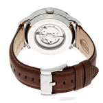 FOSSIL TOWNSMAN AUTOMATIC SILVER STAINLESS STEEL ME3061 BROWN LEATHER STRAP MEN'S WATCH - H2 Hub Watches