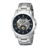 FOSSIL GRANT SKELETON AUTOMATIC SILVER STAINLESS STEEL ME3103 MEN'S WATCH - H2 Hub Watches
