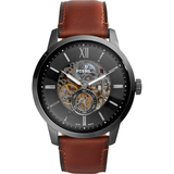FOSSIL ME3181 TOWNSMAN AUTOMATIC AMBER LEATHER MEN'S WATCH