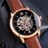FOSSIL NEUTRA ME3195 BROWN LEATHER MEN'S WATCH