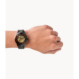 FOSSIL ME3197 BLACK STAINLESS STEEL MENS WATCH