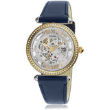 FOSSIL LYRIC ME3199 NAVY LEATHER STRAP WOMEN'S WATCH