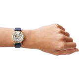 FOSSIL LYRIC ME3199 NAVY LEATHER STRAP WOMEN'S WATCH