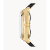 FOSSIL ME3208 EVERETT AUTOMATIC BLACK ECO LEATHER WATCH