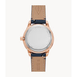 FOSSIL ME3212 STELLA AUTOMATIC NAVY ECO LEATHER WATCH