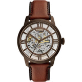 Fossil Townsman Automatic Brown Eco Leather Men Watch ME3225