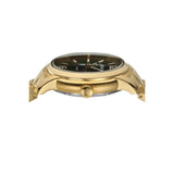Fossil Green Dial And Gold Stainless Steel Strap Women Watch ME3235