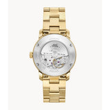 Fossil Green Dial And Gold Stainless Steel Strap Women Watch ME3235
