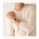 Fossil Inscription Black Dial Gold Stainless Steel Strap Men Watch ME3239