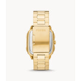 Fossil Inscription Black Dial Gold Stainless Steel Strap Men Watch ME3239