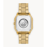 Fossil Inscription Black Dial Gold Stainless Steel Strap Men Watch ME3239