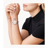 MICHAEL KORS LAURYN QUARTZ CRYSTAL ROSE GOLD-TONE LADIES WATCH AND BRACELET SET MK1038