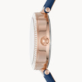 MICHAEL KORS MK2915 PARKER MULTIFUNCTION NAVY LEATHER WOMEN'S WATCH