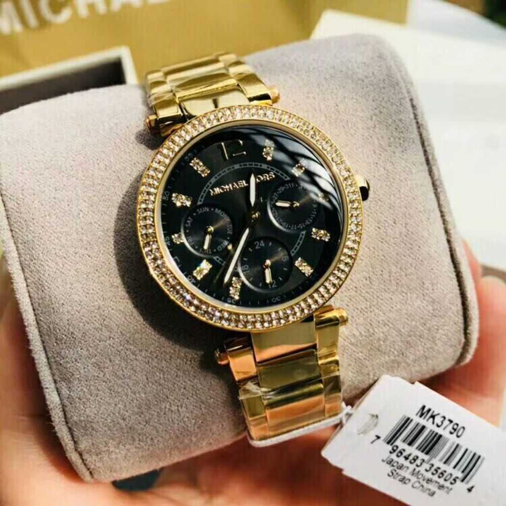 MICHAEL KORS MINI PARKER GOLD TONE CHRONOGRAPH MK3790 WOMEN'S WATCH - H2 Hub Watches