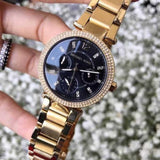 MICHAEL KORS MINI PARKER GOLD TONE CHRONOGRAPH MK3790 WOMEN'S WATCH - H2 Hub Watches