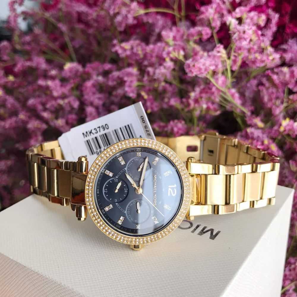 MICHAEL KORS MINI PARKER GOLD TONE CHRONOGRAPH MK3790 WOMEN'S WATCH - H2 Hub Watches