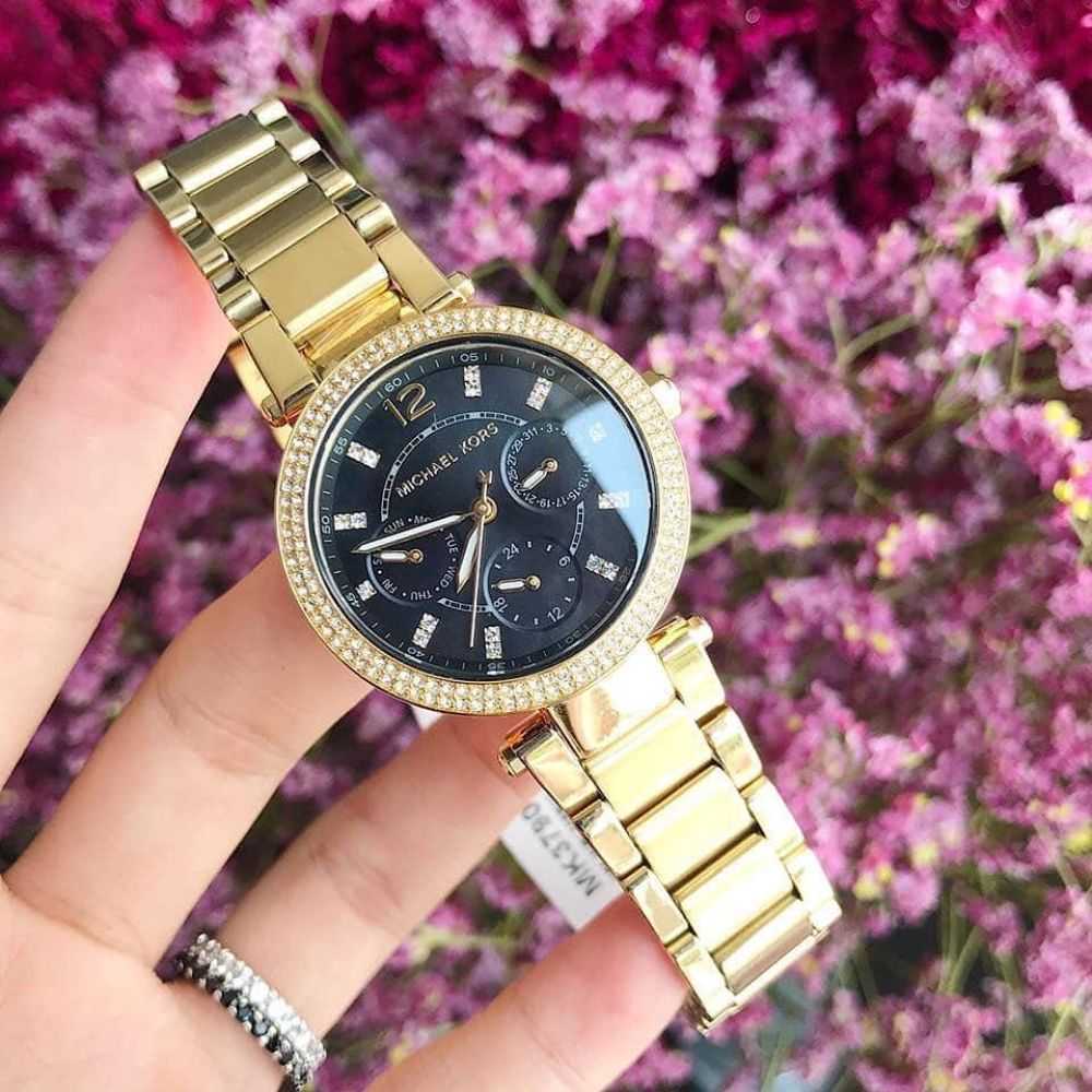 MICHAEL KORS MINI PARKER GOLD TONE CHRONOGRAPH MK3790 WOMEN'S WATCH - H2 Hub Watches