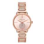 MICHAEL KORS PORTIA ANALOG QUARTZ ROSE GOLD STAINLESS STEEL MK3853 WOMEN'S WATCH - H2 Hub Watches