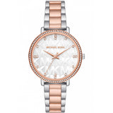 Michael Kors Analog White Dial And Two-Tone Stainless Steel Strap Women Watch MK4667