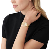 Michael Kors Darci Gold Dial And Stainless Steel Strap Women Watch MK4673