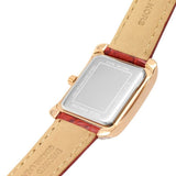 Michael Kors Emery White Dial And Red Leather Strap Women Watch MK4689