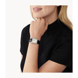 Michael Kors Emery Rose Gold Dial Black Leather Strap Women Watch MK4696